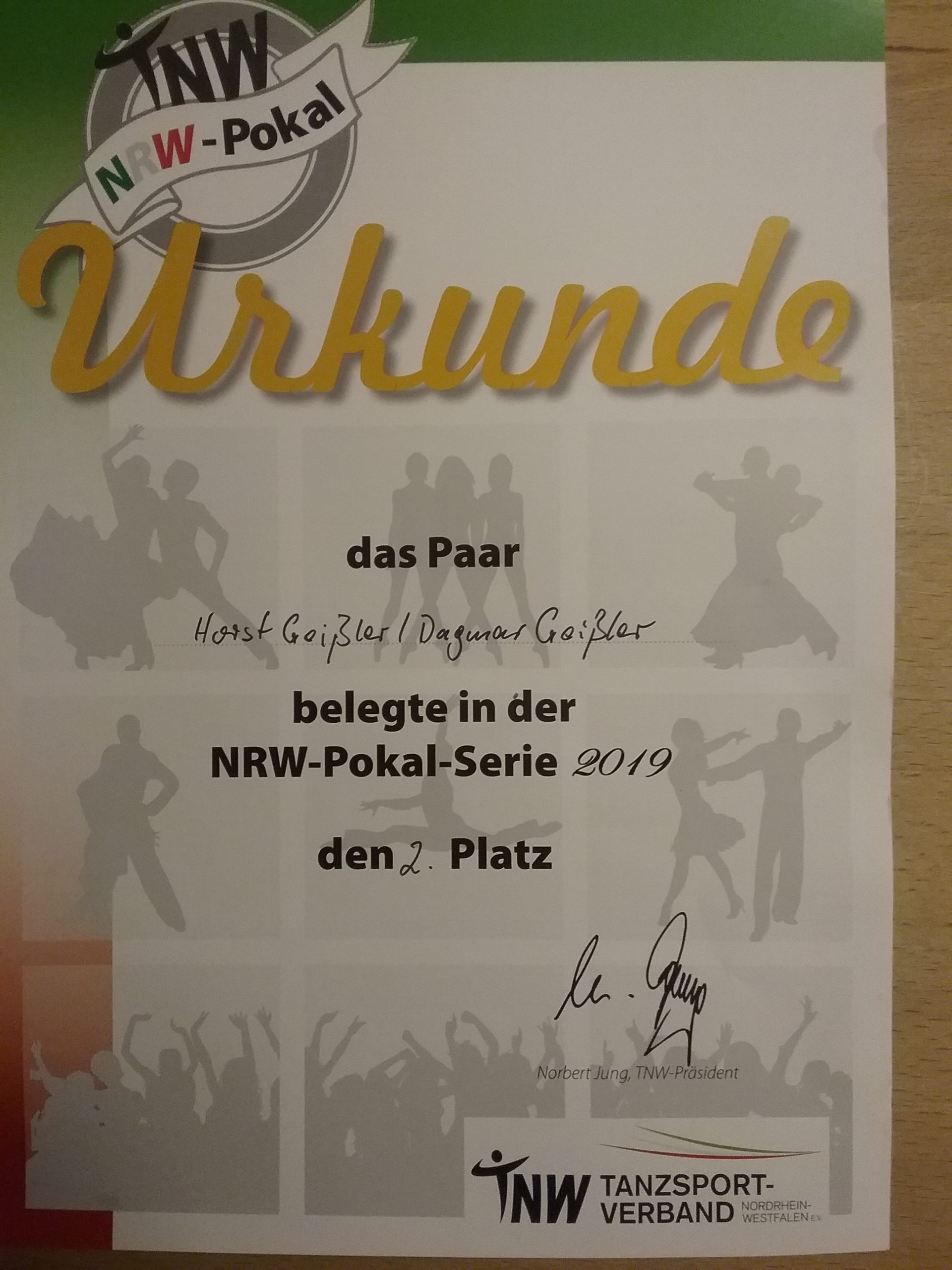 2. Platz NRW-Pokal